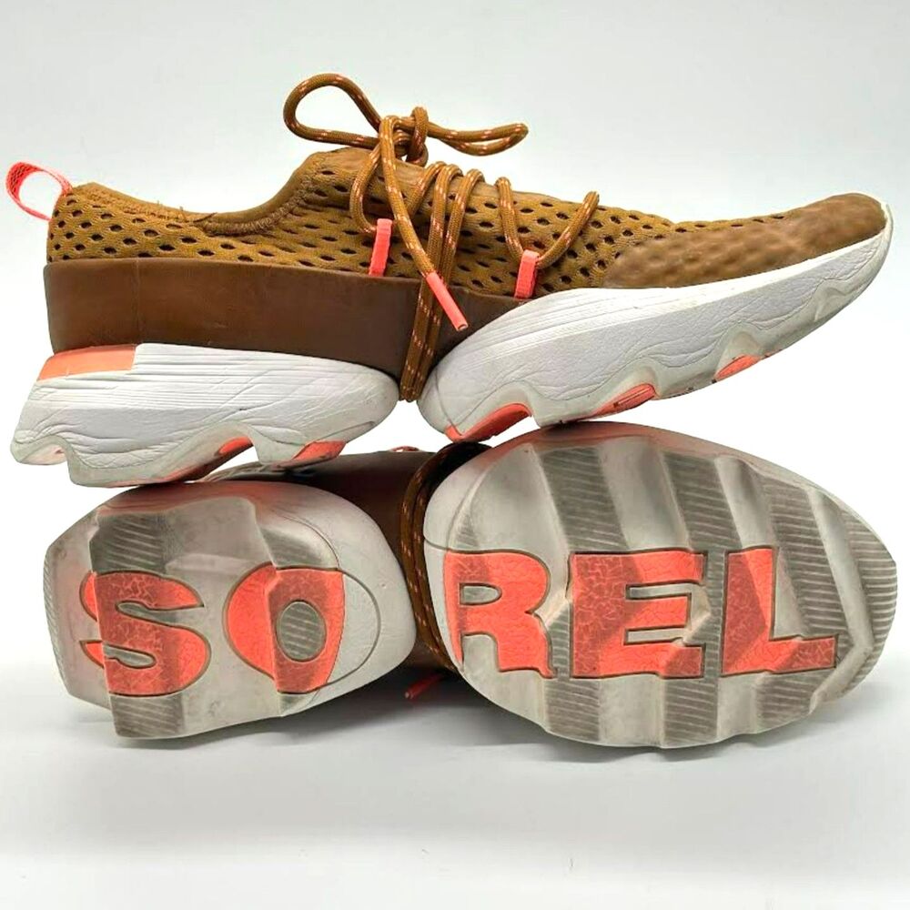 Sorel Kinetic Impact Lace Up Sneakers Athletic Shoes Womens Size 9.5 Amber Coral - Picture 9 of 9